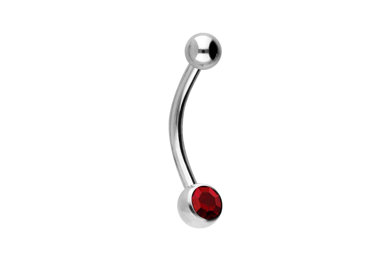 Chirurgenstahl Mini Bananabell Piercing KRISTALL